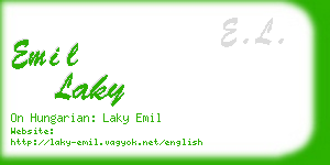 emil laky business card